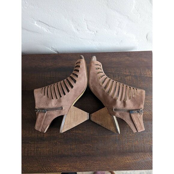 Vince Camuto Eliana Heeled Gladiator Caged Peep Toe Sandal Shoes - Size 8.5 - Picture 8 of 12